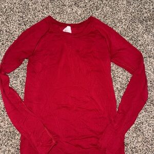 Red Althea performance Long Sleeve Top